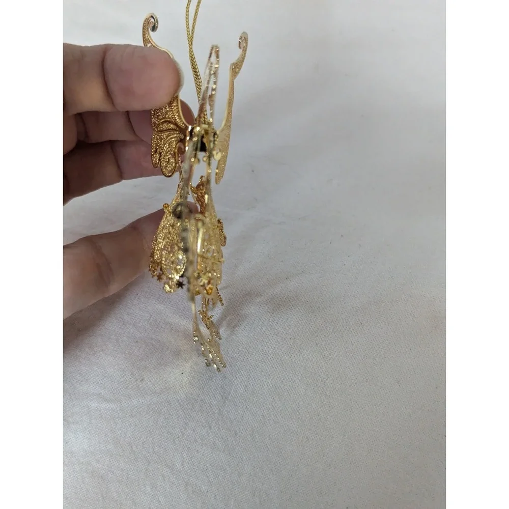 Danbury‎ Mint Magical flying fairy Pixie Dust  GOLD 3.5